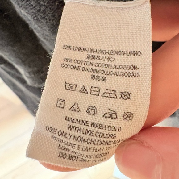 Free People Rocket Cat Boho Grunge Black Linen Cotton Blend Dress Size Medium - Picture 10 of 11